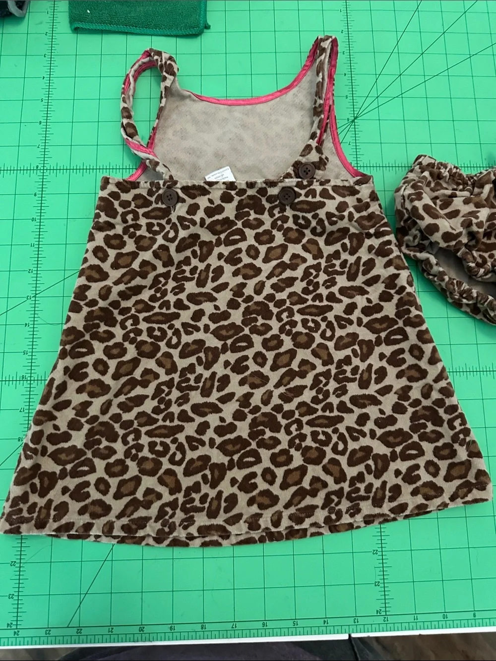 Gymboree Brown Leopard Print Tank Dress with Bloomers 18-24 months
